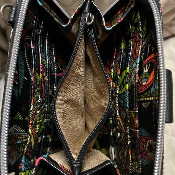 akroots Wristlet Wallet Crossbody Bag Owl Spirit PEACE Coated Canvas 4x6 - Picture 5 of 5